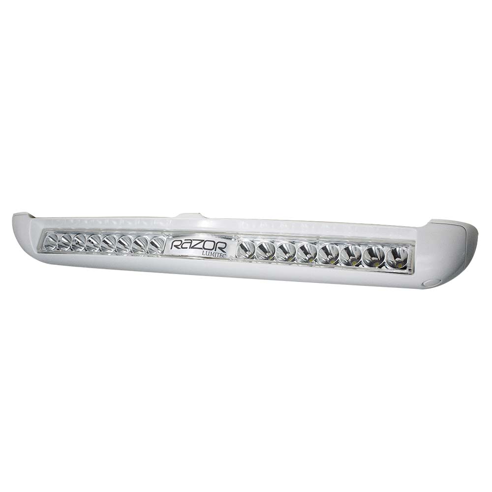 Lumitec Razor Light Bar Spot White Housing wInverted Logo Flush Mount 101603